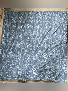Brunschwig & Fils Les Touches Reverse Blue Duvet Cover Queen 10 yards fabric